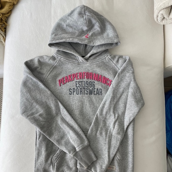 Peak Performance Heathered Grey/Pink Hoodie - Picture 1 of 5